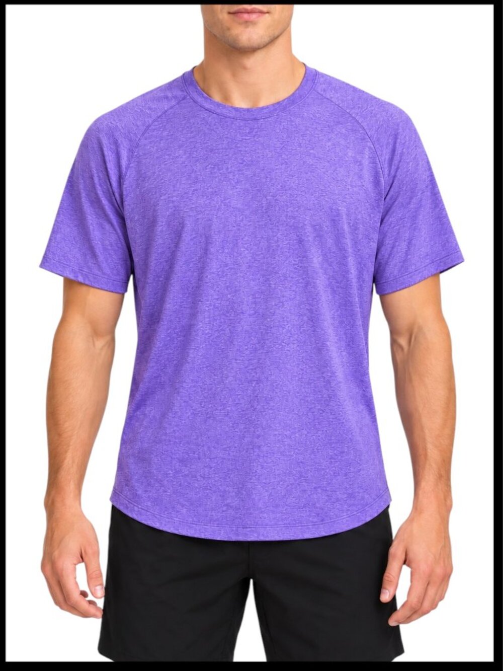 Lululemon Training Shirt Heathered Purple Short Sleeve L